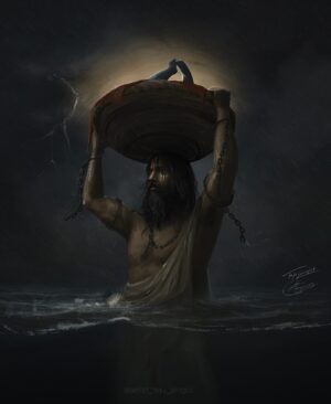 Concept art of krishn janm